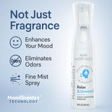 Wizard MoodScentz™ (Relax & Unwind) Patented Science-Backed Mood-Enhancing Room Mist, Non-Aerosol Continuous Fine-Mist Spray with Neuro-Fragrance