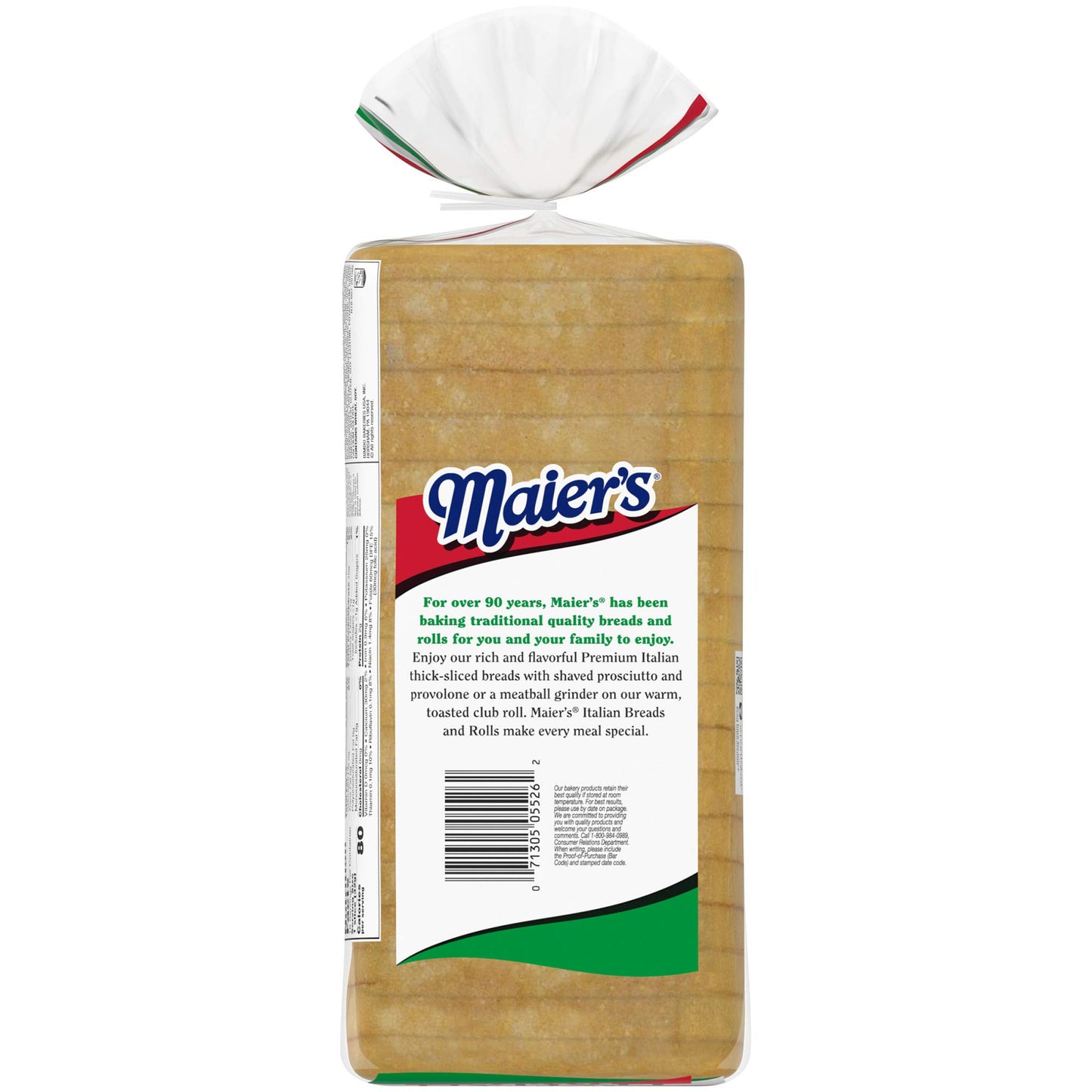 Maier's Premium Italian Seeded Bread, White Italian Bread, 20 oz Bag