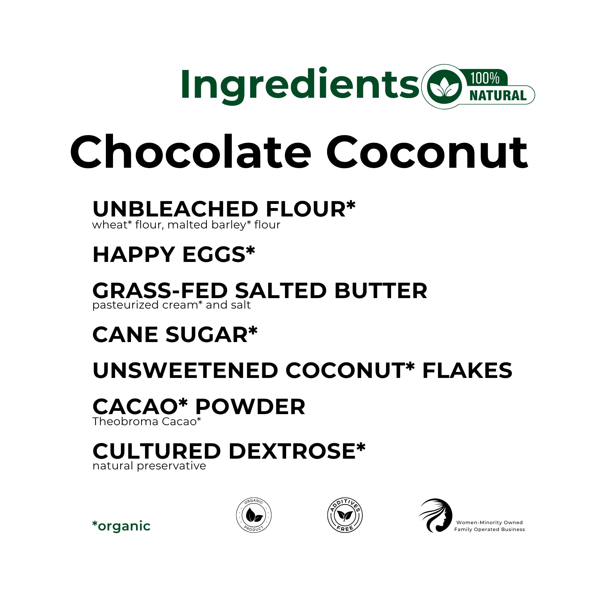 The Panza Chocolate Coconut Gourmet Cookie Snack Thin & Crispy | Organic, Non-GMO, 100% Natural Ingredients | Mini Pouch 0.7 oz
