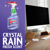 Windex Glass and Window Cleaner Spray Bottle, Ammonia Free, Bottle Made from 100% Recovered Coastal Plastic, Surface Cleaning Spray, Crystal Rain