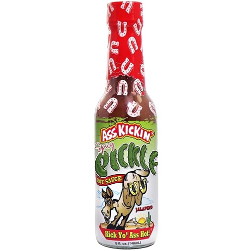 KICKIN' Ultimate Premium Spicy Hot PICKLE Gift Set for Hot Sauce, Popcorn, Peanuts - Great Spicy Snack - Perfect for Stocking Stuffers or Christmas
