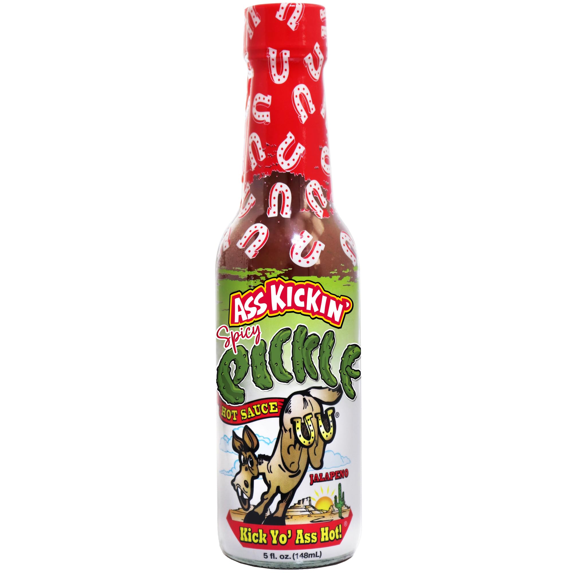 KICKIN' Ultimate Premium Spicy Hot PICKLE Gift Set for Hot Sauce, Popcorn, Peanuts - Great Spicy Snack - Perfect for Stocking Stuffers or Christmas