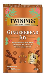 Twining Tea Gingerbread Joy Black Tea, 20 Counts, Caffeinated, Kosher, 20 Bags (Pack Of 6)