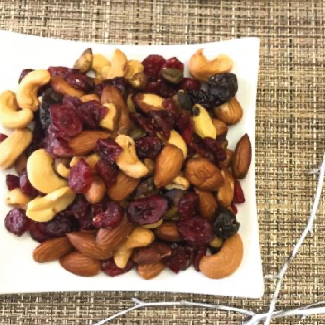 Germack® - Pistachio Berry Nut Mix - Michigan Dried Cherries, Dried Cranberries, Roasted-Unsalted Cashews and Almonds, with Dry Roasted, Unsalted
