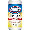 Clorox Disinfecting Cleaning Wipes, Antibacterial, Bleach Free, Crisp Lemon, 75 Count (Pack May Vary)