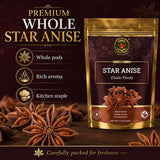 Spice Magic Star Anise Whole 3.5 oz I Perfect for Cooking, Baking, and Brewing Tea I Chinese Star Anise Whole Pods | All-Natural, Gluten Free, Non-GMO