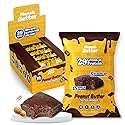 Munch Better Peanut Butter Protein Brownies - High Protein (29g), Gluten-Free, Low Sugar, Collagen-Infused, Clean Ingredients (8 Brownies per Box) |