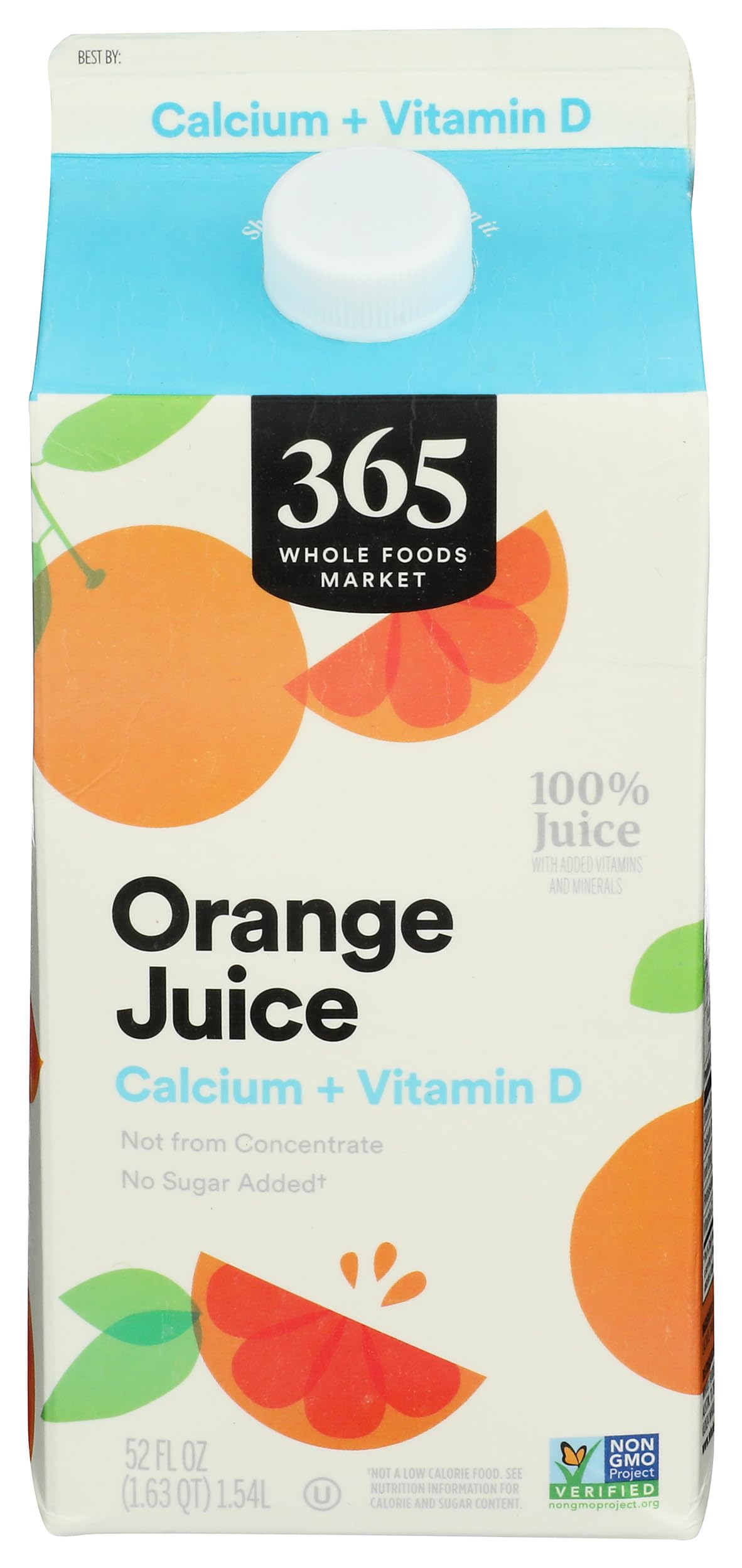 365 By Whole Foods Market, Orange Juice With Calcium And Vitamin D, 52 Fl Oz