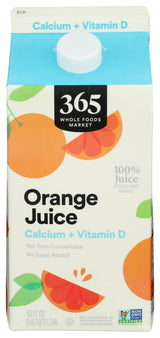 365 By Whole Foods Market, Orange Juice With Calcium And Vitamin D, 52 Fl Oz