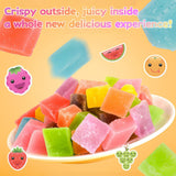 7.05oz Crystal Candy, Fruit Flavors Gem Crystal Amber Candies, Colourful Assorted Gummy, Irresistible Crispy-Chewy Texture Asmr Gems Crunchy Outside