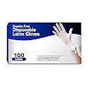 Chef's Star Disposable Powder Free Latex Gloves, 100 Count, Large