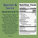 Aahana’s Spinach & Garlic Sprouted Power Bowl - Gluten-Free Plant-Based Instant Meal with Sprouted Lentils and Grains - 18g Protein, 12g Fiber, Vegan