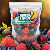 Fun Flavors Box Freeze Dried Candy Berry Space Balls, Black and Red Berry Gummies Unique Exotic Crunch Snack Treats, 2oz