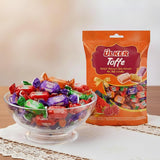 Ceres Gourmet Toffee Candy Bulk 12.3 oz Bag, Individually Wrapped Assorted Soft Chewy Toffee Candies, Blackberry Raspberry Watermelon and Caramel