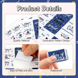 Graduation Party Decoration 2025 Graduation Label Stickers, 240 PCS Congrats Grad Mini Blue White Candy Wrapper Class Of 2025 Chocolate Bar Stickers