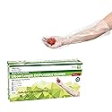KLEEN CHEF Disposable Food Handling Elbow Length Poly Gloves | One Size Fits Most, 100 per box (1 box)