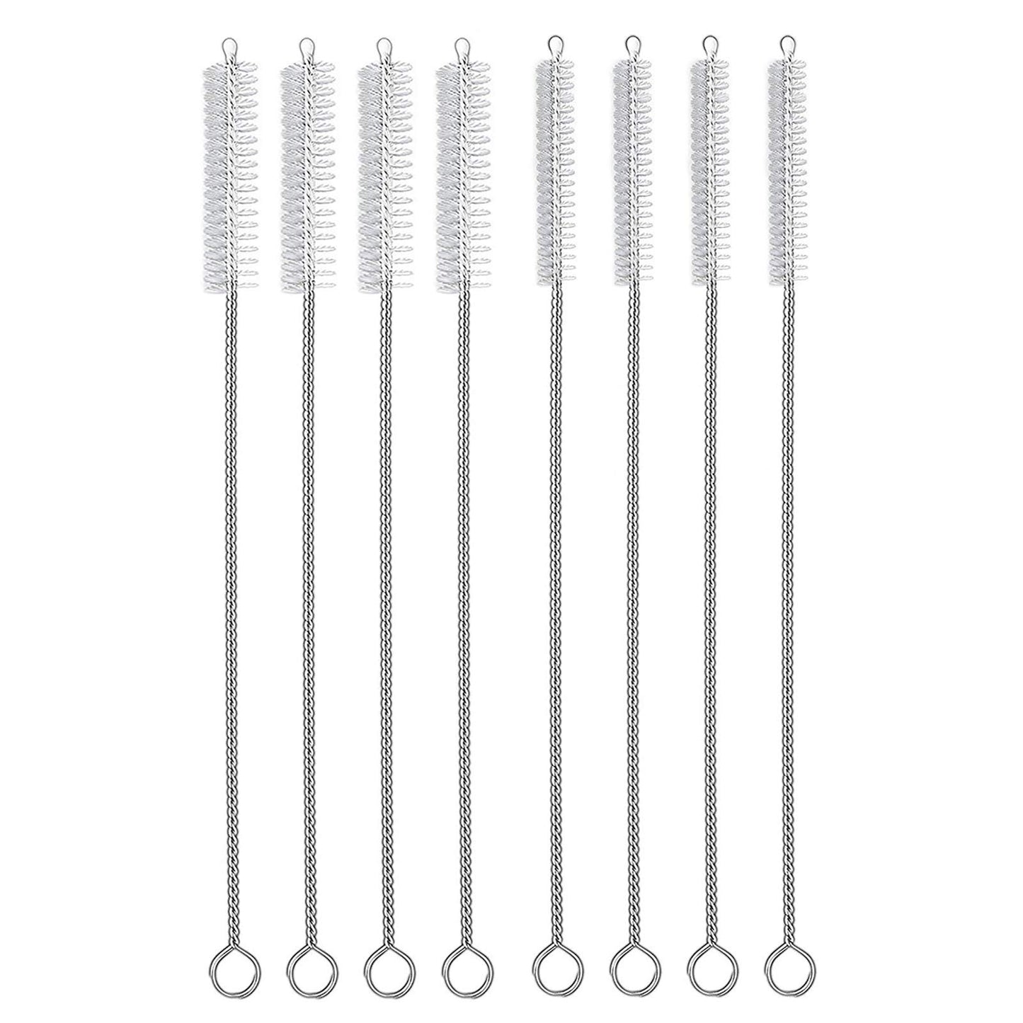 Hiware Straw Cleaner Brush Set, 8-Piece Long Cleaning Brush for Straws on Tumbler, Water Bottle, Sippy Cup, and Pipes, Tubes or Hummingbird Feeders
