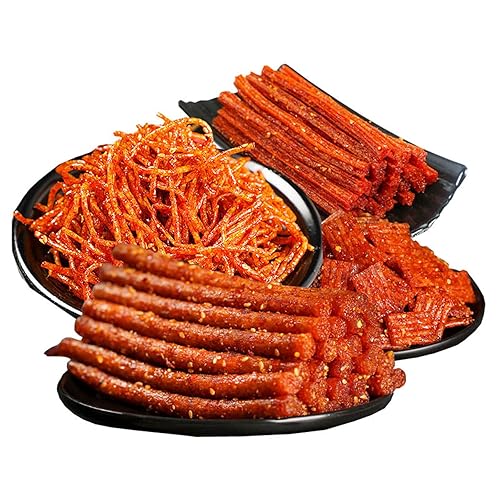 Spicy Strip Small Gluten Spicy Strips Latiao Snack Food - Chinese Special Classic Handmade Spicy Gluten Latiao Delicious Snacking, Best Vegan Fragrant