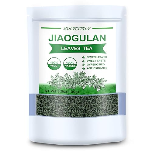 Wild Jiaogulan Tea Leaves, Gynostemma Tea,3.5oz(100g), 100% Natural, Sugar Free, No Gmo