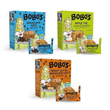 Bobo's Oat Bite Sampler Variety - Chocolate Chip, Stuff'd Peanut Butter Chocolate Chip, and Stuff'd Apple Pie, Whole Grain Oats, Plant Based, Gluten