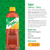 Tajin Fruity Chamoy Sauce, 15.38 oz, and Tajin Chile Lime Sauce, 15.38 oz, Mexican Sauces for Fruit, Vegetables, Snacks, Mangonadas, and Drinks, (Pack