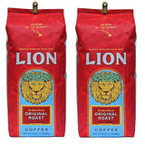 Lion Coffee, Original, Medium Roast, Ground, 24 Ounce Bag (Pack of Two)