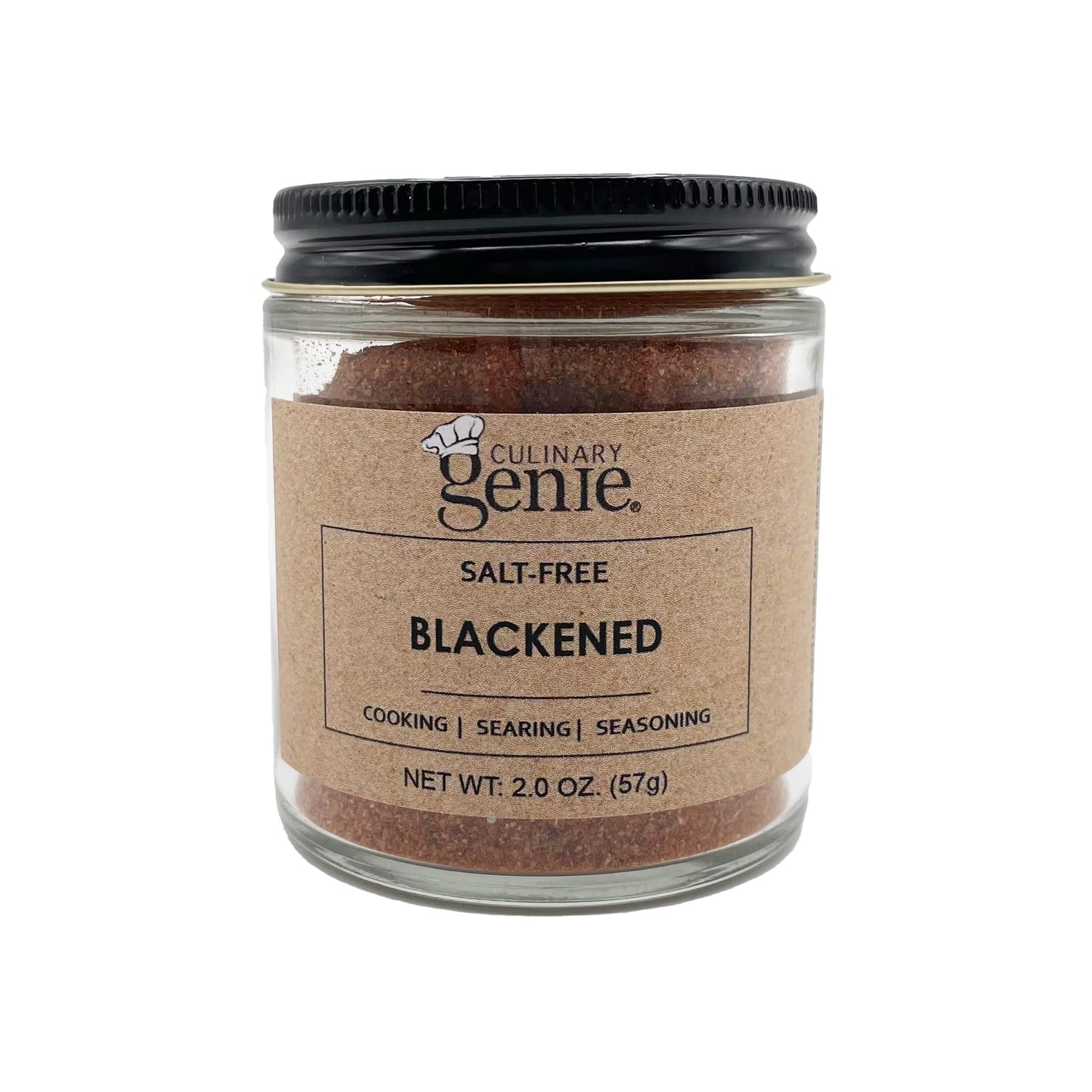 Culinary Genie Salt-Free Blackened Seasoning Blend - Bold Cajun-Style Spice Blend, No Salt Added