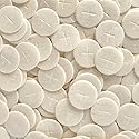 Altar Bread 1 3/8" White Cross Design Bag of 250 Communion Hosts
