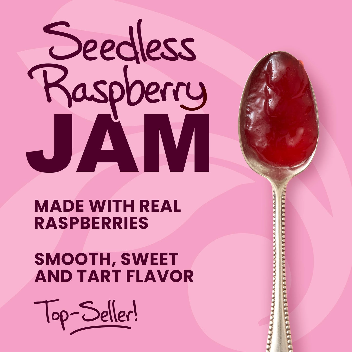 Stonewall Kitchen Seedless Raspberry Jam, Raspberry Jelly, 12.5 Ounces