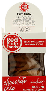 Red Plate Foods, Cookies Chocolate Chip 6 Count, 10.5 Ounce