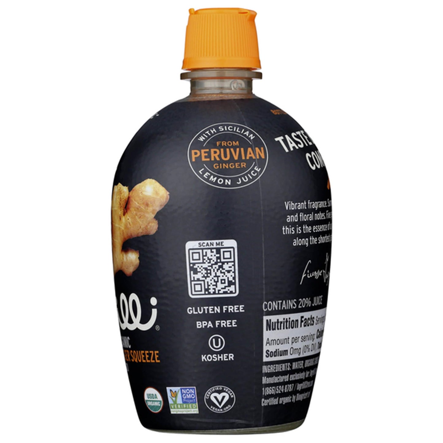 Ingrilli Organic Ginger Squeeze Blend, 7 Fl Oz Bottle (3 Count)