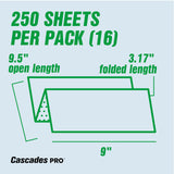 Cascades PRO Select Multifold Paper Towels Bulk- Universal Fit for Dispensers - Commercial Bathroom Kitchen Towel - 250 Sheets/pack, 16 Packs/Box