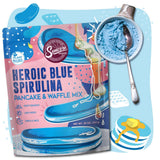 Suncore Foods Heroic Blue Spirulina Pancake & Waffle Mix, Non-GMO, 20oz (1 Pack)