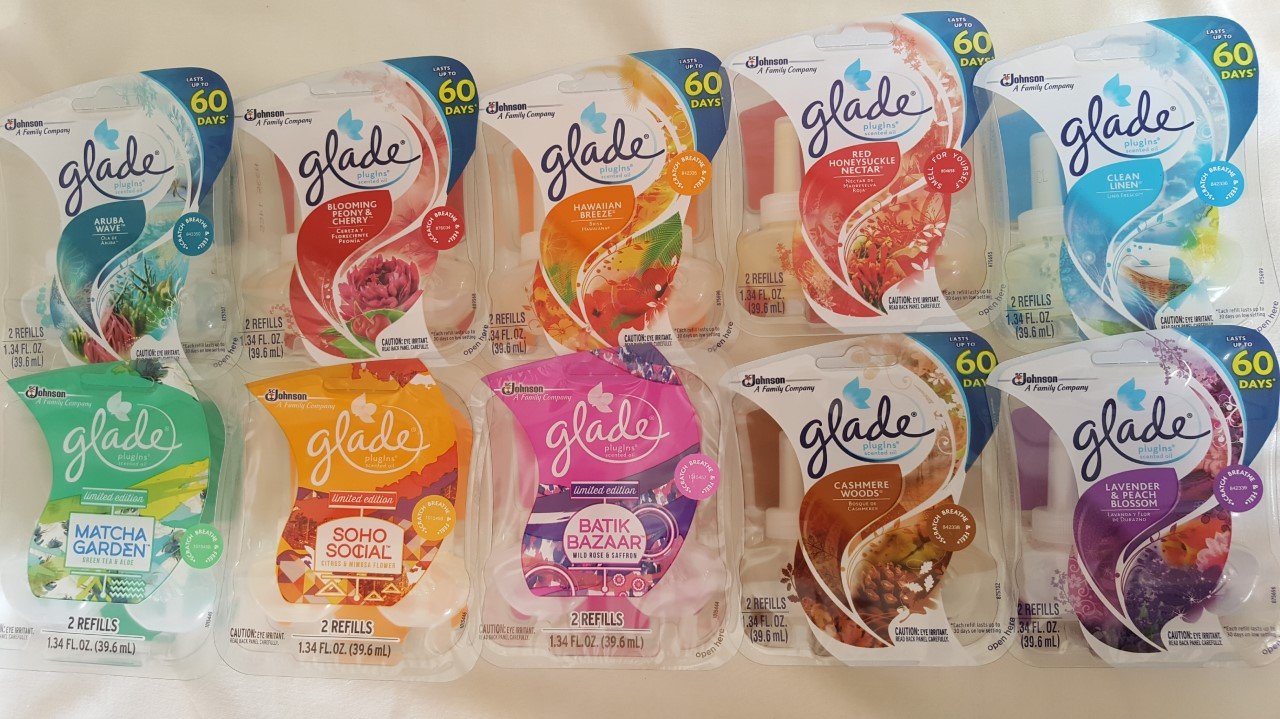 12 Glade Hawaiian Breeze Scented Oil Plugins Warmer Refills No Outer Package