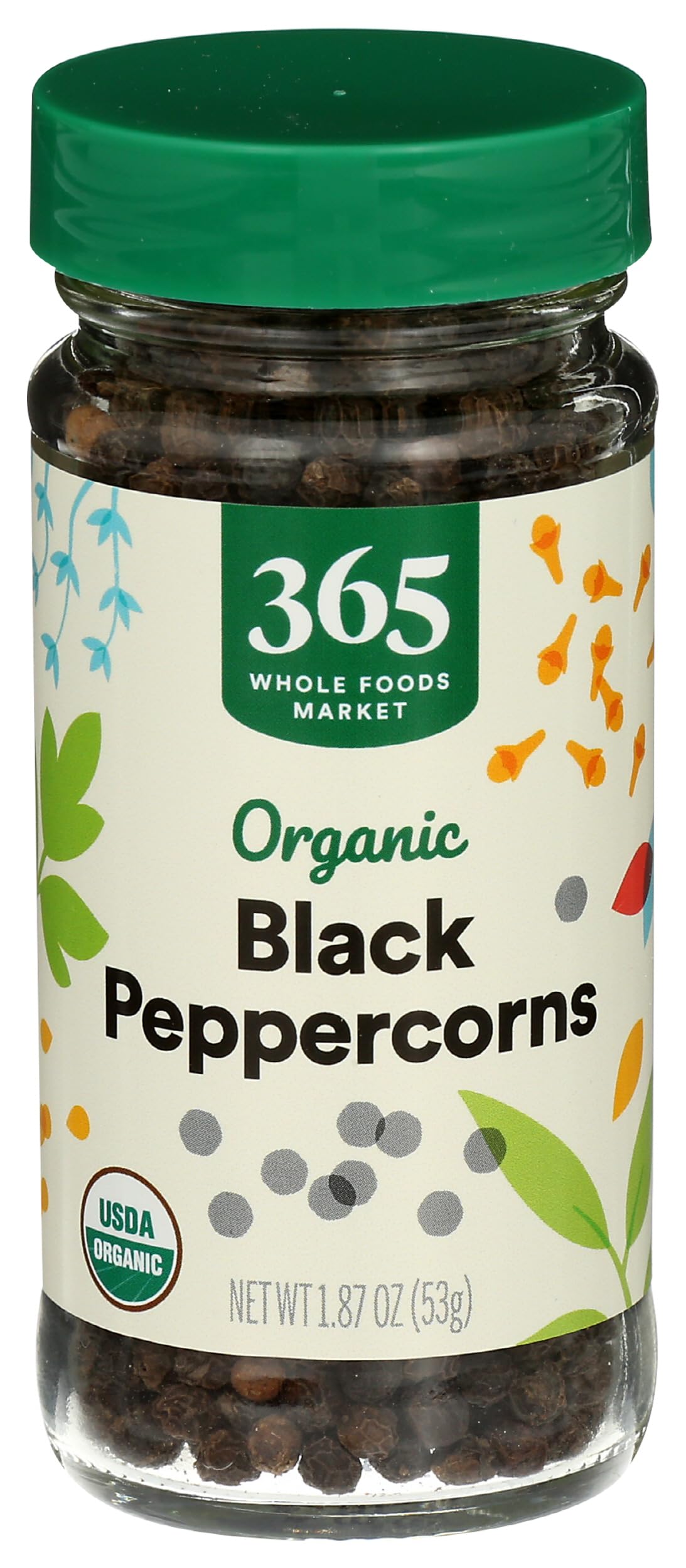 365 by Whole Foods Market, Organic Black Peppercorns, 1.87 Ounce