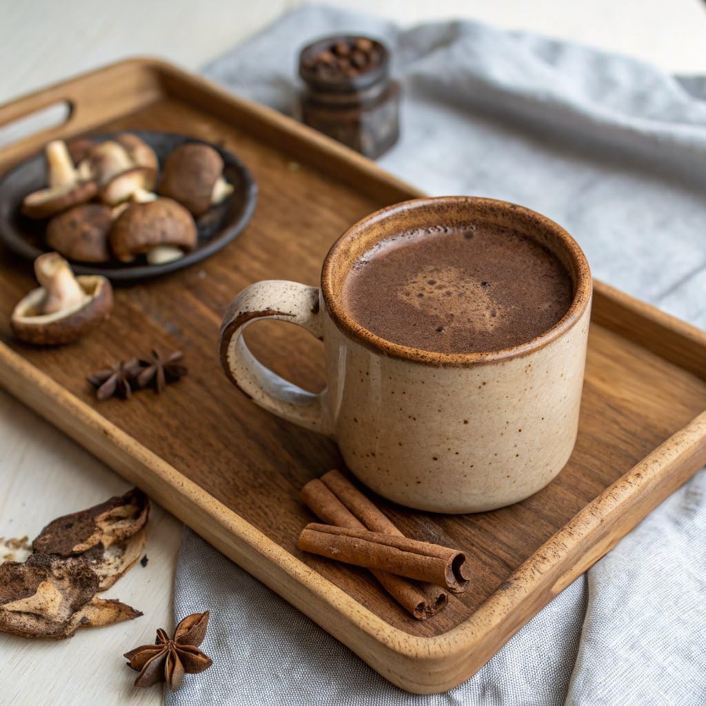 Miraculous Mushrooms Instant Cacao+5 Coffee Alternative by Teeccino - 15 servings - 5 Organic Adaptogenic Mushrooms with Cacao - Reishi, Lion’s Mane
