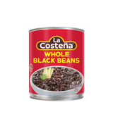 La Costeña Whole Black Beans - Ready-to-Eat Canned Black Beans for Mexican Food, Vegetarian Chili Ingredients, Frijoles Negros, Hummus, Dips, Burgers