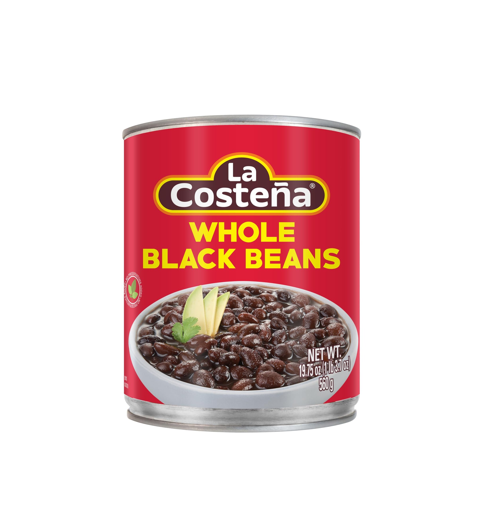 La Costeña Whole Black Beans - Ready-to-Eat Canned Black Beans for Mexican Food, Vegetarian Chili Ingredients, Frijoles Negros, Hummus, Dips, Burgers