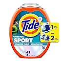 Tide Power Pods Sport Laundry Detergent Pacs, 45 Count, Advanced Sweat + Stain Fighter
