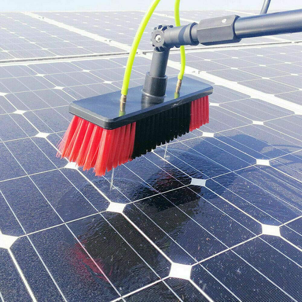 DYRABREST Water Fed Pole Kit,Window Washing Kit with 8M Extension Pole, Solar Panel Cleaning Brush for Glass, Solar Panels, Trucks, Vans,Window