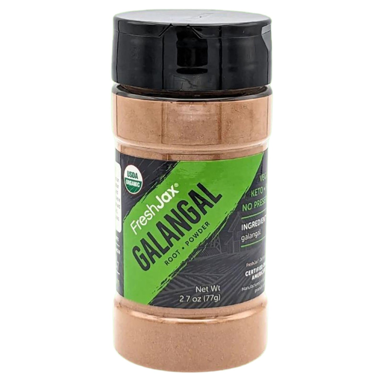 FreshJax Organic Galangal Root Powder - 2.7 oz | Authentic Thai Spice for Curries, Soups, Stir-Fries & Marinades | Non-GMO, Gluten-Free, Keto, Paleo |