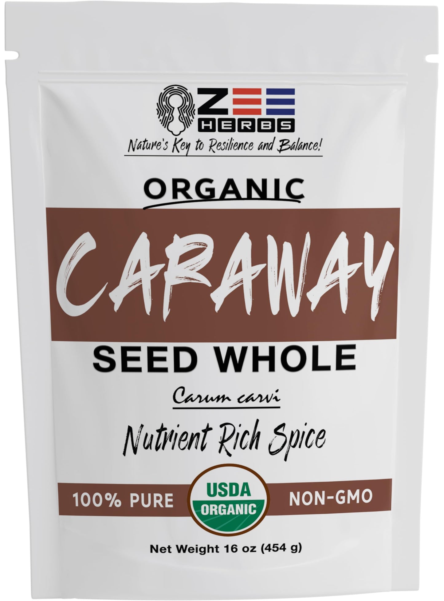 Organic Caraway Seed, Whole - Carum carvi - Boost Your Digestive Health (16 oz)
