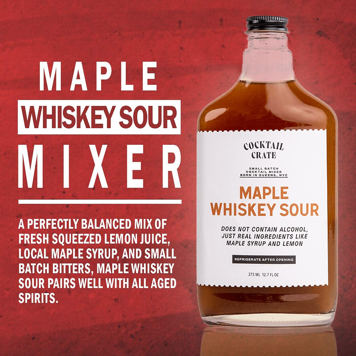 Cocktail Crate Whiskey Lover's 3 Pack Drink Mixers | Award-Winning Craft Cocktail Mixers - Premium Cocktail Syrup Handcrafted with Aromatic Bitters