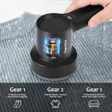 SUPER LINT Electric Fabric Shaver Electrostatic Brush, LED Display, 3-Speeds, Rechargeable Sweater Shavers to Remove Pilling for Clothing, Couch