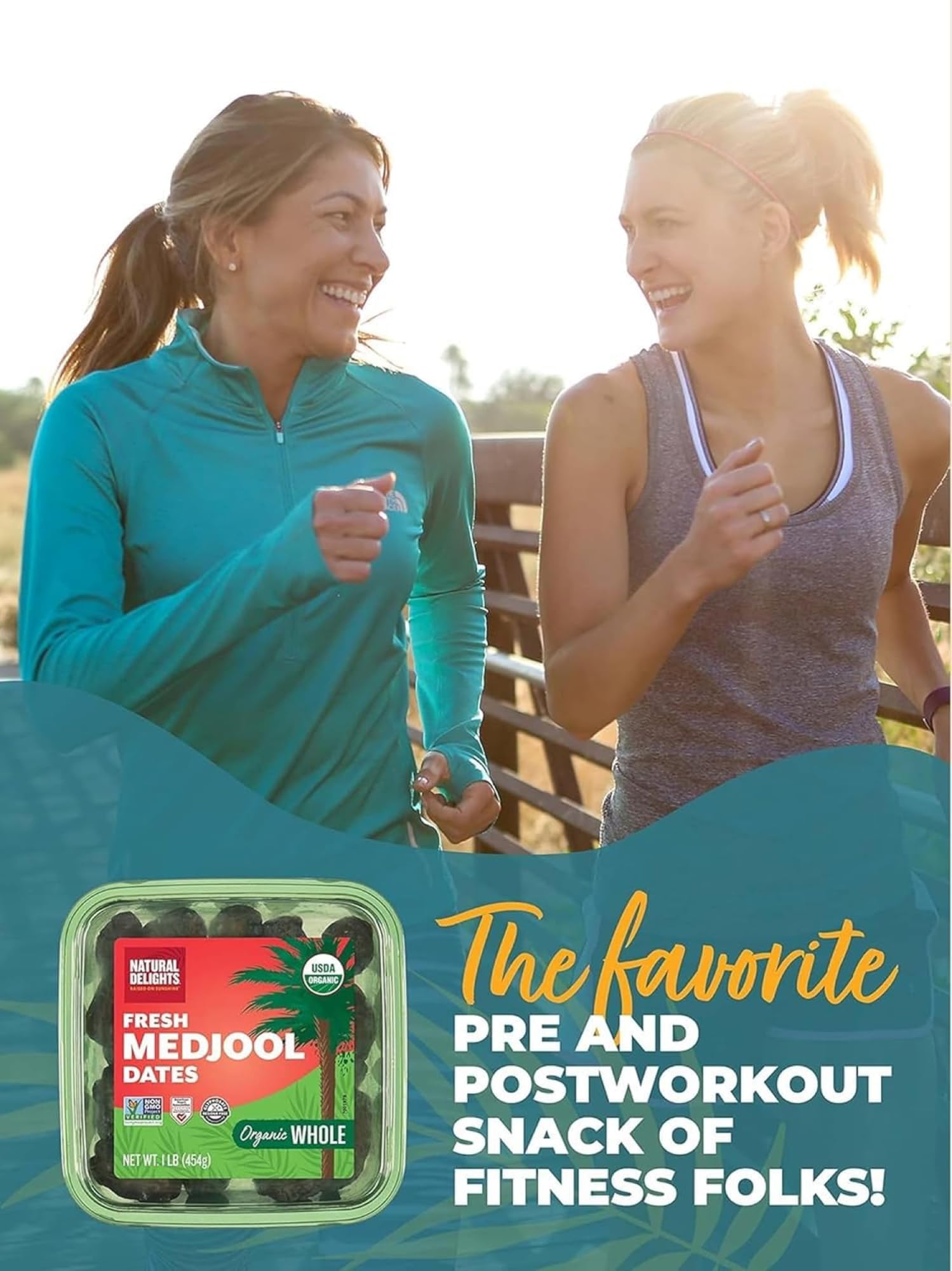 Natural Delights Organic Medjool Dates Whole - USDA Certified Organic Fruit, Good Source of Fiber & Potassium, Naturally Sweet, Snack for On-the-Go