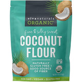 Viva Naturals Organic Coconut Flour, 4 lbs (1.81 kg) - Gluten Free Flour for Keto, Paleo & Vegan Baking, Good Source of Fiber, Low Fat, Non-GMO