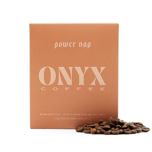Onyx Coffee Lab Power Nap Half Caffeine Coffee Blend - Half-Caf Medium Roasted Coffee Beans Whole - Coffee Whole Beans w/Brown Sugar, Peach, & Floral
