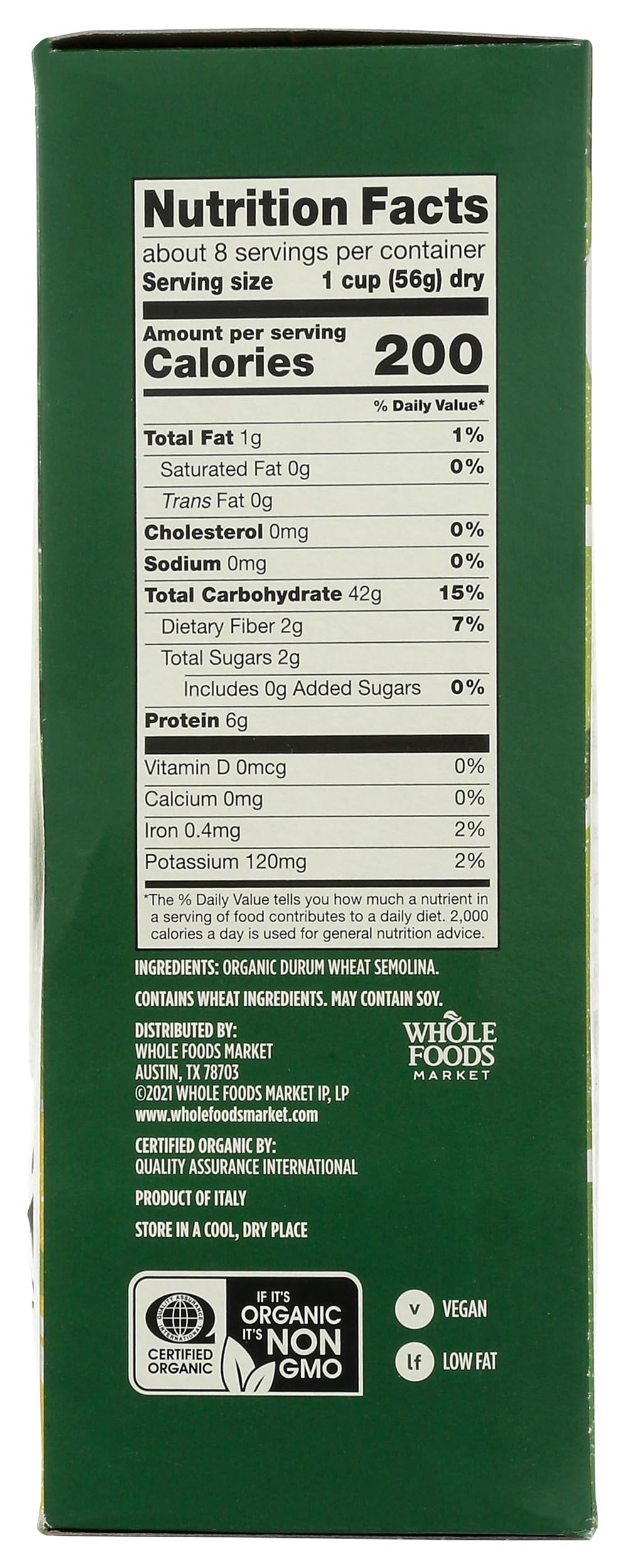 Whole Foods Market, Organic Farfalle, 16 Ounce