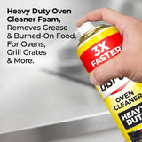 Easyoff Heavy Duty Oven Cleaner Foam, Removes Grease & Burned-On Item, For Grill Grates, Ovens & More 14.5oz