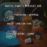 COZY INDIGO COFFEE - MIXTAPE 01 Instant Freeze Dried Specialty Coffee, 3 Flavor Variety Pack, Medium, Dark, Italian Roasts, 24 Capsules, 100% Arabica